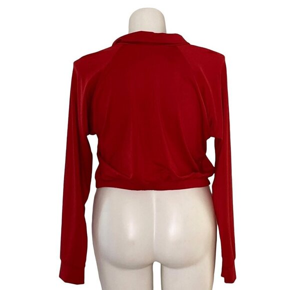 Fashion Nova NWT Red Mock Neck Top, Do You Even Gym Women's Size 2X - Picture 4 of 9